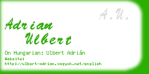 adrian ulbert business card